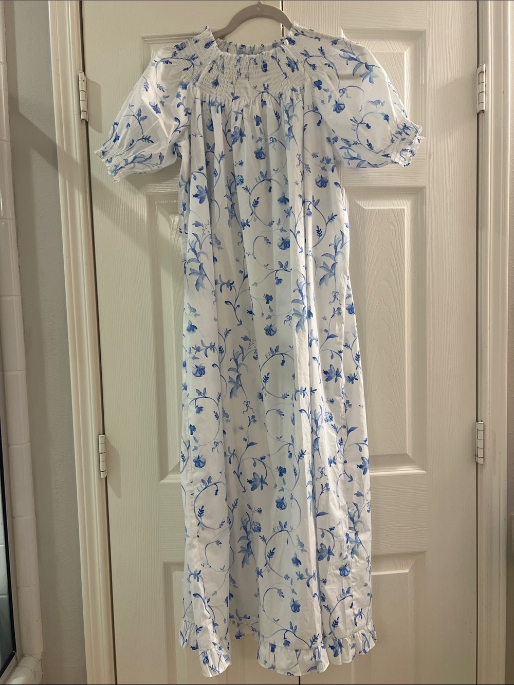 Hill House Caroline Dress with Blue Botanical Print
